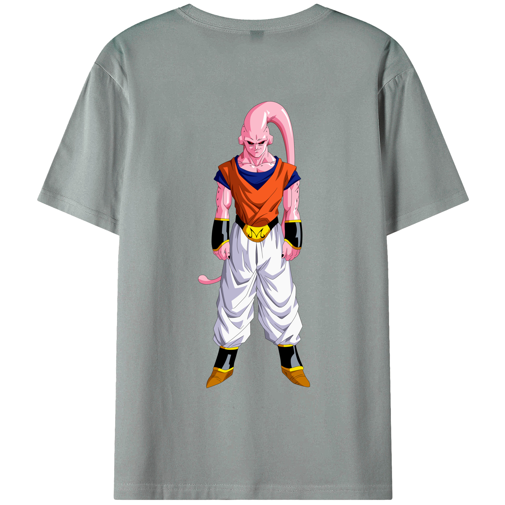 （画像用） ドラゴンボール 魔人ブウ DRAGON BALL Majin Buu 綿100％ メンズ半袖Tシャツ（バックプリント） 通気性